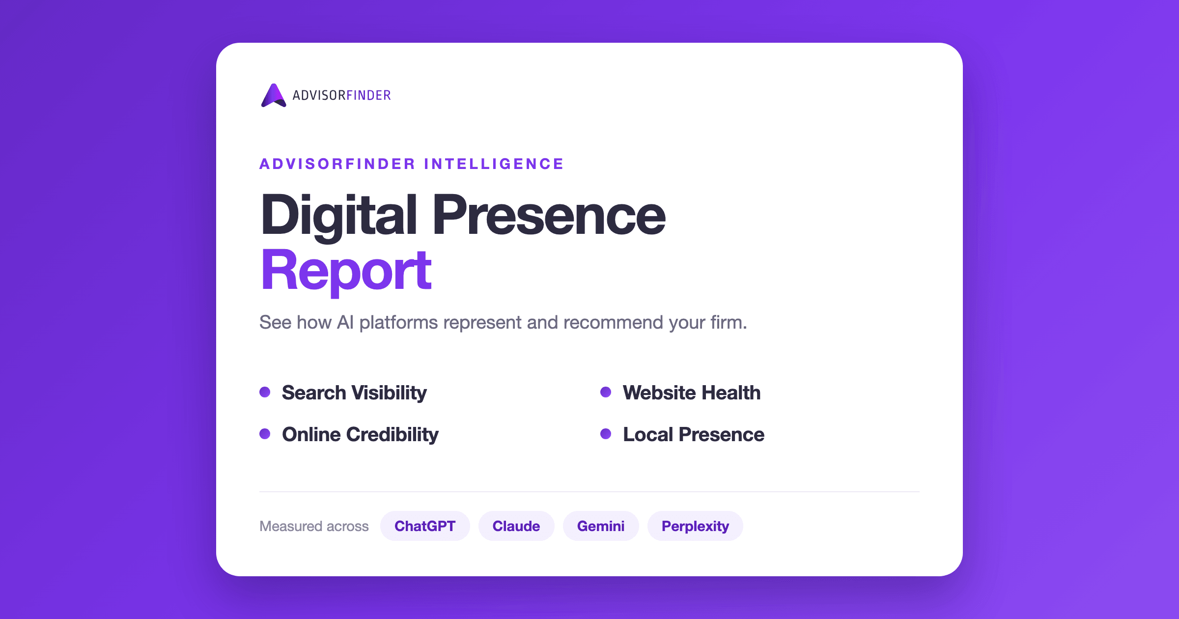 AdvisorFinder Launches ‘Intelligence’ to Help Financial Advisors Improve Their Online Presence